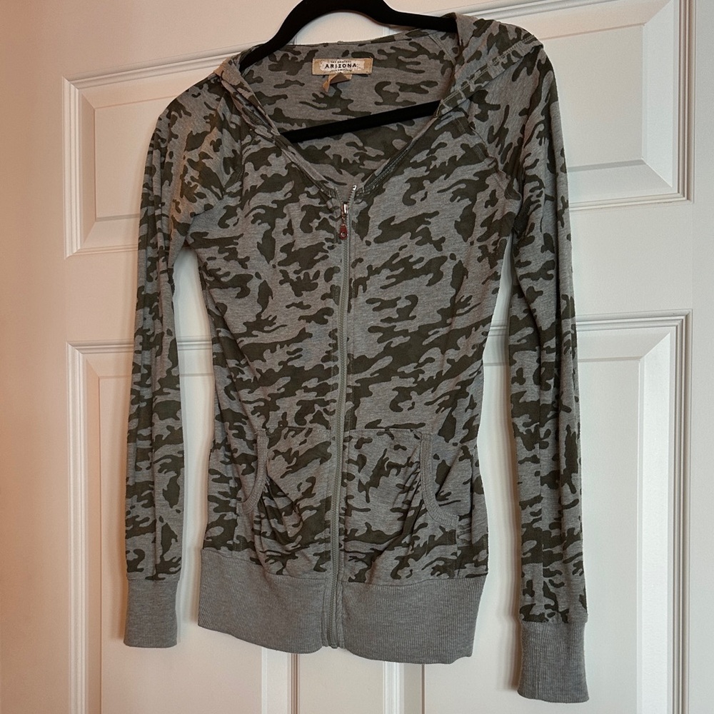 Arizona Lightweight Camo Zip Hoodie - Gray & Olive